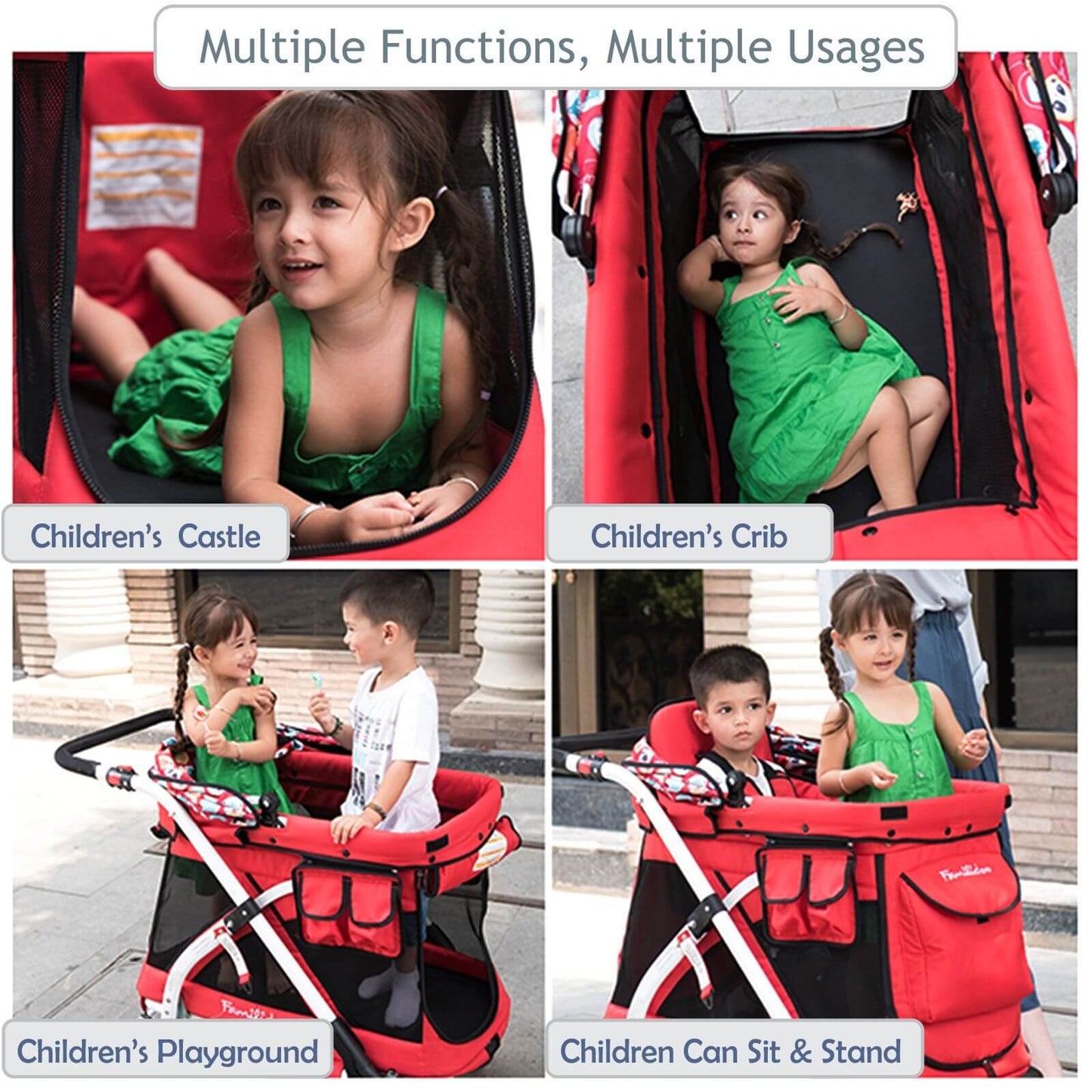 MJ01 Chariot Mini (Multi-Function Single Heavy Duty Stroller Wagon, Push Only)-Wonderfold-Stroll Zone