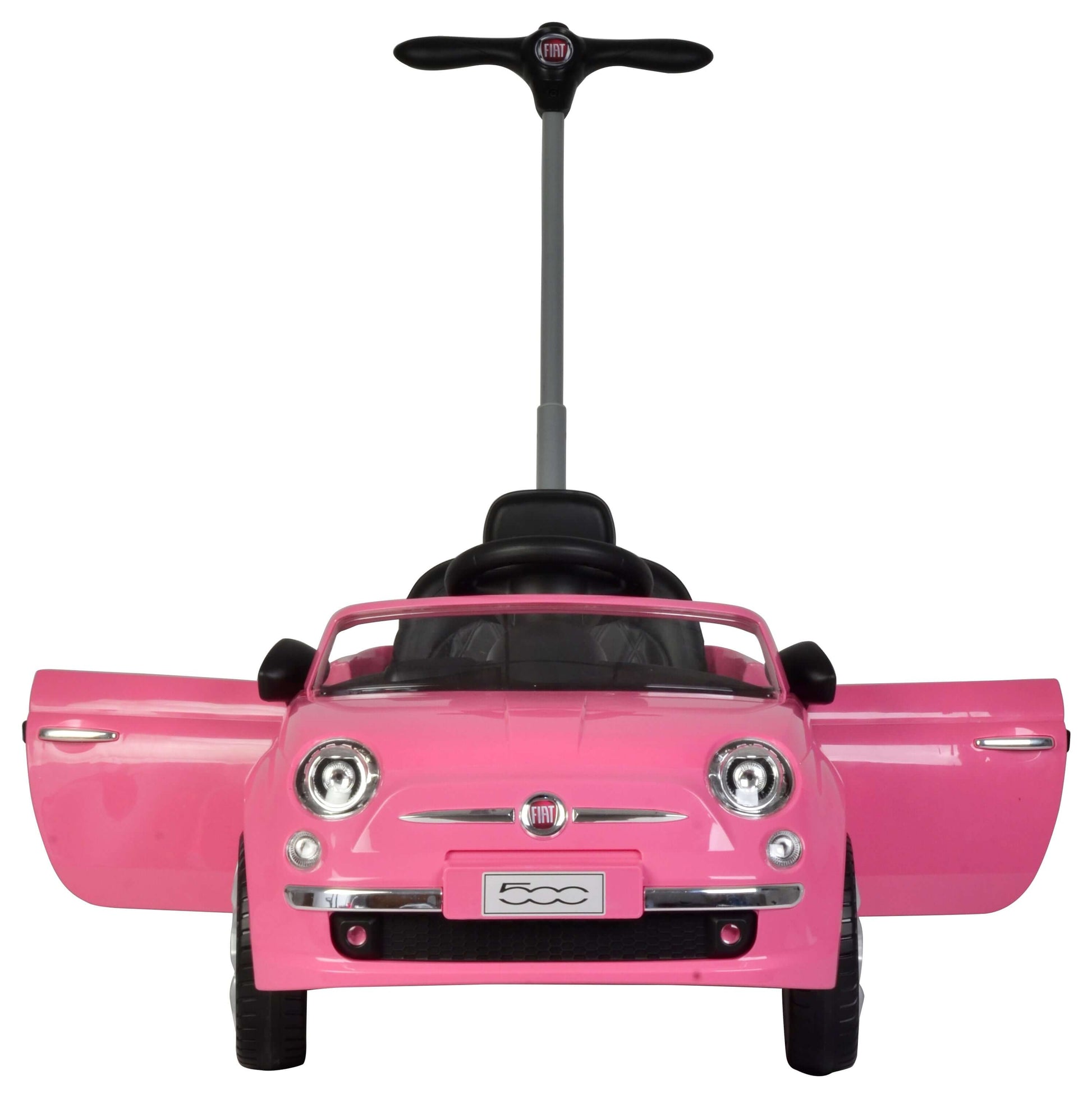 Fiat 500 Push Car Stroller(Pink and white )-Best Ride on Cars-Stroll Zone